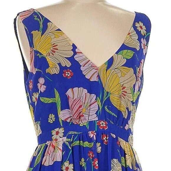 Modcloth Floral Maxi Dress - Blue and Yellow - Picture 6 of 7